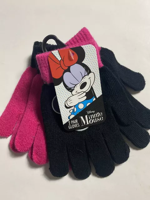 Berkshire Fashions Mickey Mouse 2 Pair Kids Winter Gloves One Size Fits Most