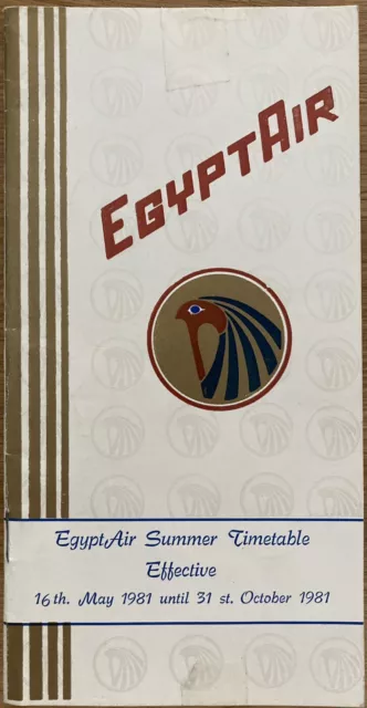 Egypt Air Airlines Worldwide Timetable Summer 1981