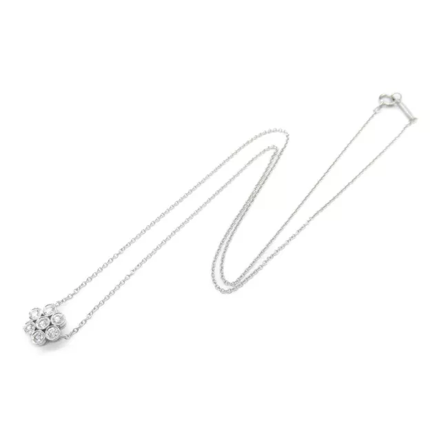 TIFFANY＆CO Garden Flower Diamond Necklace Pendant Pt950 Platinum Used women 3