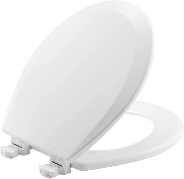 BEMIS 500EC 390 Toilet Seat with Easy Clean & Change Hinges, Round