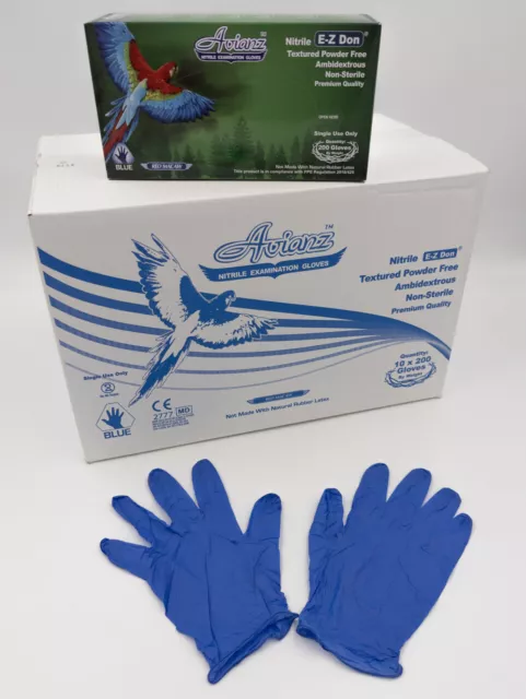 Avianz™ EZ Don 3-4 mil Cobalt Blue Nitrile Exam Gloves