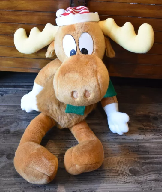 Vintage Bullwinkle Moose Plush Stuffed Animal Macy's 1996 23" Tall