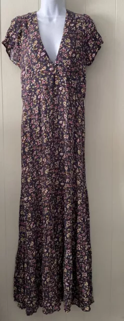 Natural Life Women’s Size Medium? Lavender Purple Floral Print Maxi Dress EUC