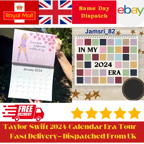 TAYLOR SWIFT OFFICIAL2024 The Eras Tour Calendar 2024 Calendar UK