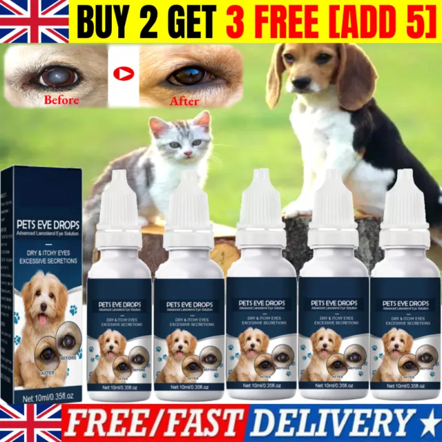 Conjunctivitis Treatment Pet Eye Drops Dog Cat Horse Rabbit All Mammal Animals*