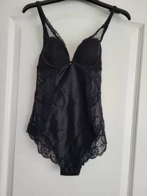 Brand new Ladies M&S Autograph black lace body underwired uk 34A