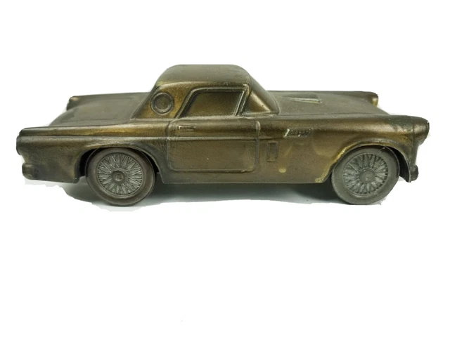 1955  Ford T-Bird Bank , 1974 Banthrico Vintage Brass