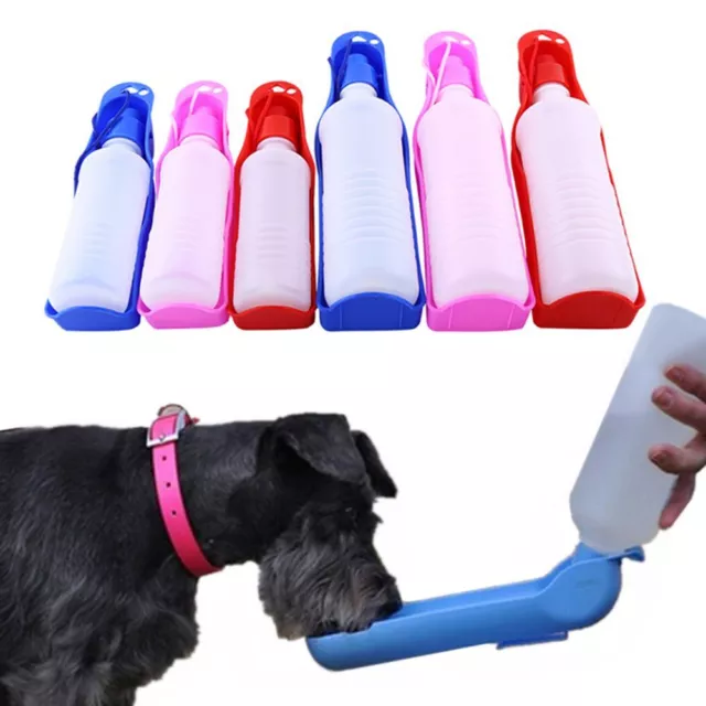 Pet Dog Cat Water Bottle Travel Cup Outdoor Puppy Feeder Dispenser Drinking Bowl