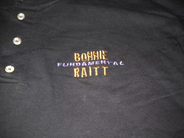 Bonnie Raitt Fundamental World Tour 1998 Embroidered Concert L/S T-Shirt-L-New