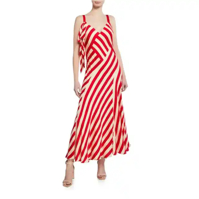 NWT Jill jill Stuart cream and red striped sleeveless maxi dress