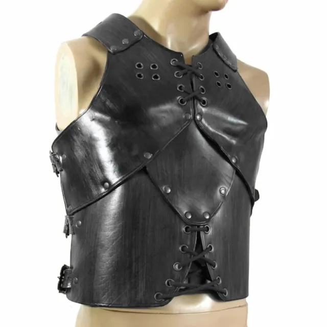 Armor Leather Body Medieval Costume Larp Cosplay Viking Armor Black Cuirass item