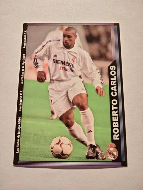 ROBERTO CARLOS / REAL MADRID / FICHAS DE LA LIGA 1998 1999 98 99 / MUNDICROMO