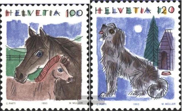 Suisse 1491-1492 (édition complète) oblitéré 1993 timbres