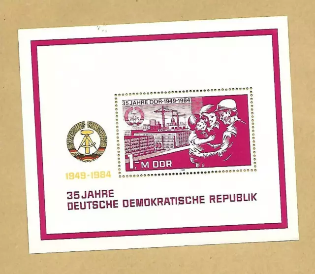 DDR Briefmarke * 1984 * Mi 2896 * Block 78 * 35 Jahre DDR * PF *