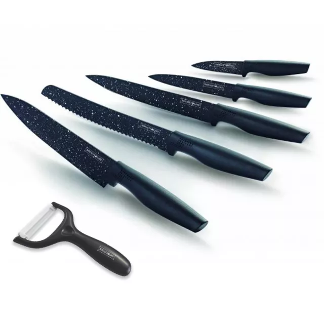 Set de couteaux de revêtement anti-adhésif5PCS Noire