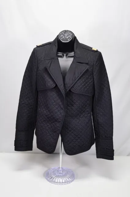 Yves Saint Laurent Rive Gauche Black Quilted Jacket Italy Size 38