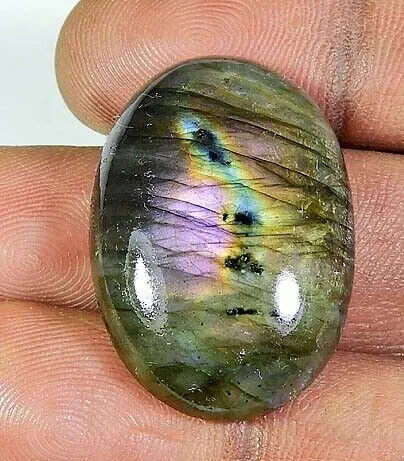 Labradorite naturelle violet multi ovale cabochon pierre précieuse en vrac...