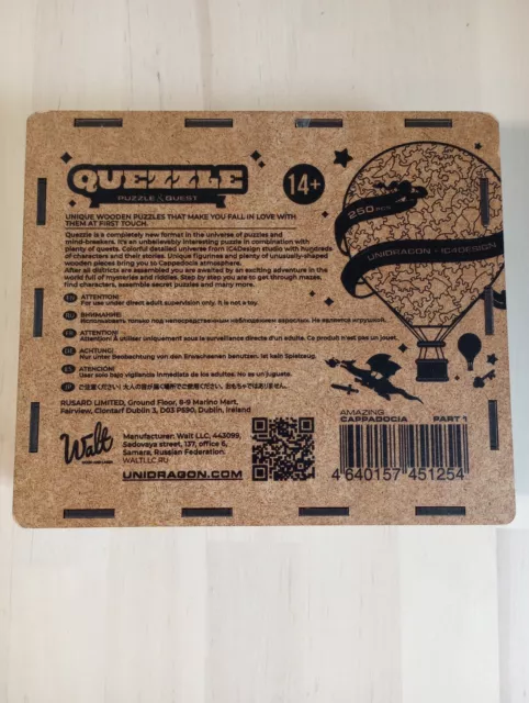 Quezzle Puzzle, Amazing Cappadocia, Part 1, Unidragon Figured Wooden Jigsaw Pcs 2