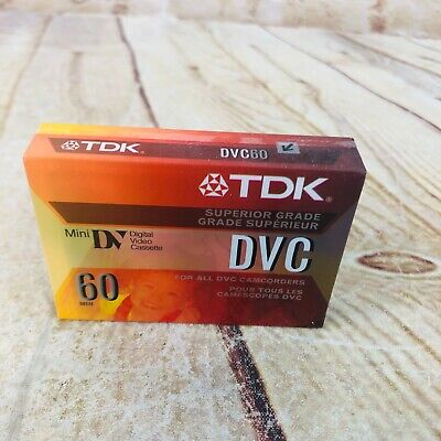 Nuevo mini casete de video digital TDK DVC grado superior 60 minutos en blanco