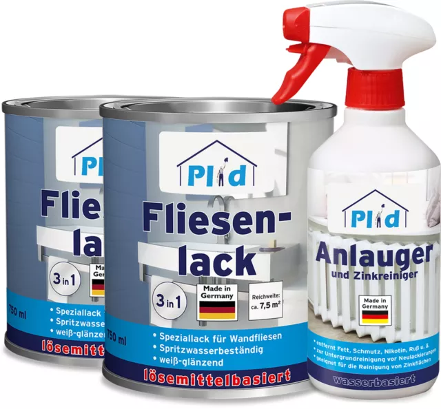 Laca de azulejos premium azulejos pintura color de azulejos y 0,5 l de arranque gris claro -