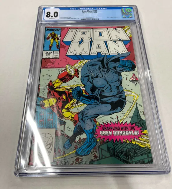 Iron Man Issue #236 Marvel Comics 1988 CGC Graded 8.0 White Pages Comic Book