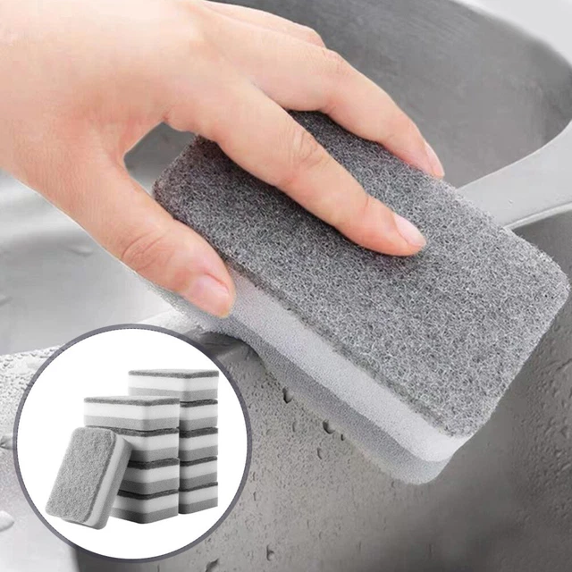 10 Pcs Sponge Scouring Pad Cleaning Sponges Kitchen Dish Pads Surface