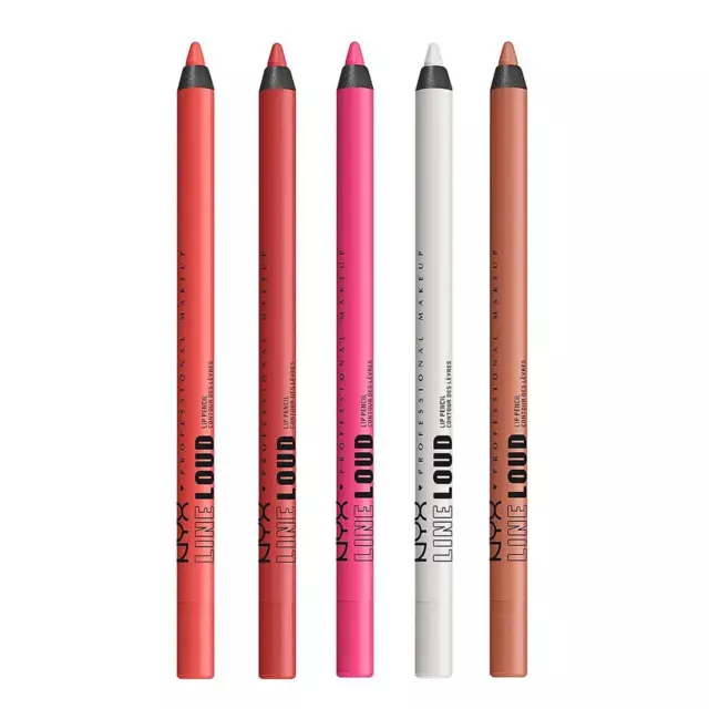 NYX Professional Makeup Line Loud Longwear Matte Lip Liner Pencil, 2 Pack