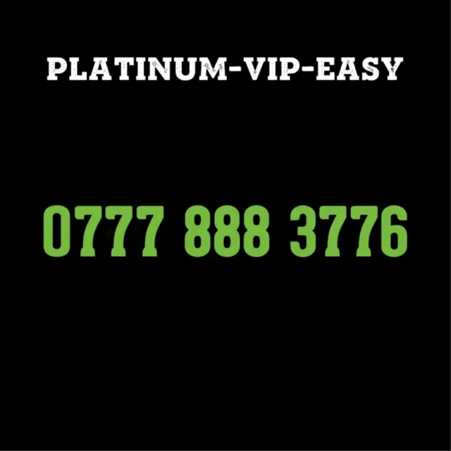 ⭐ Gold Easy Vip Memorable Mobile Phone Number Diamond Platinum Sim Card 0777 888