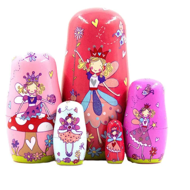 Children Matryoshka Russian Dolls New Kids Wooden Wishing Doll Angel Nesting New