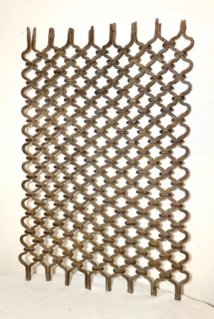 high quality antique 19th century wrought iron architectural salvage grate panel