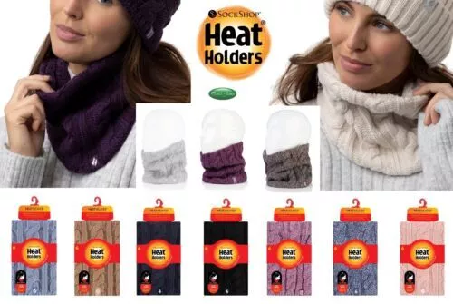 1 no. Ladies GENUINE Thermal Winter Warm Heat Holders Neck Warmer Snood Scarf