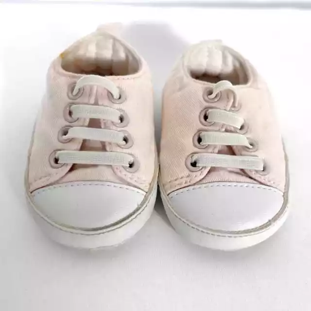 Infant Old Navy Newborn Baby Girl 3 - 6 Months Soft Slip On Sneakers