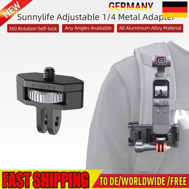 1/4 Screw Mount 360 Rotation Adjustable Universal Adapter for Sports Camera SLR