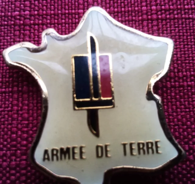 PINS MILITAIRE ARMÉE de terre logo sur sur une carte de france EUR 6,00 ...