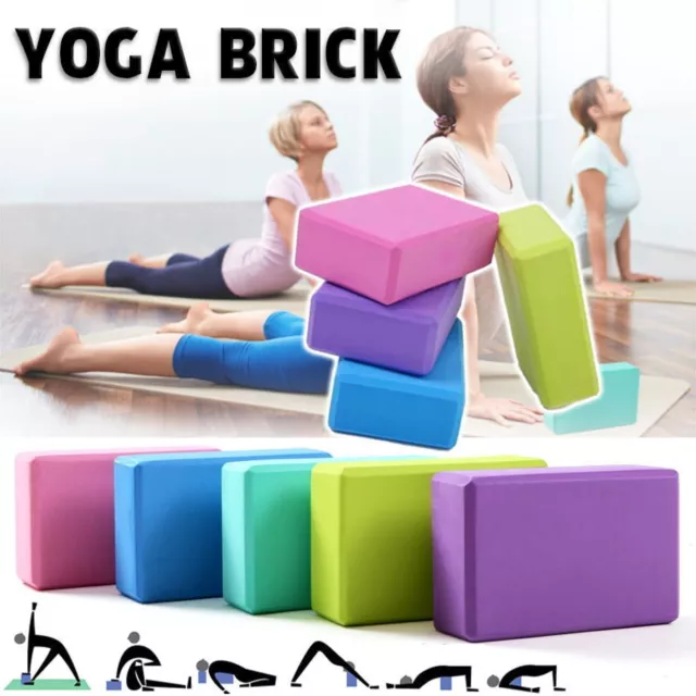 Yoga Block Brick Foaming Home Exercise Practice Fitness Gym SportsTool Props