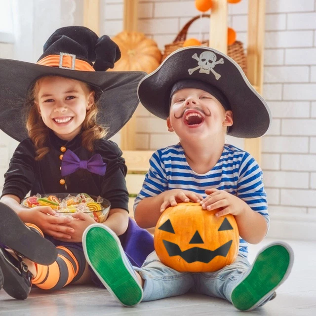 6 Pcs Pumpkin Decorating Kit Stickers Halloween Party Decal Trick Treat Prom