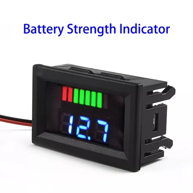 DC 12V~60V Car Marine Motorcycle LED Digital Voltmeter Battery Gauge Practical