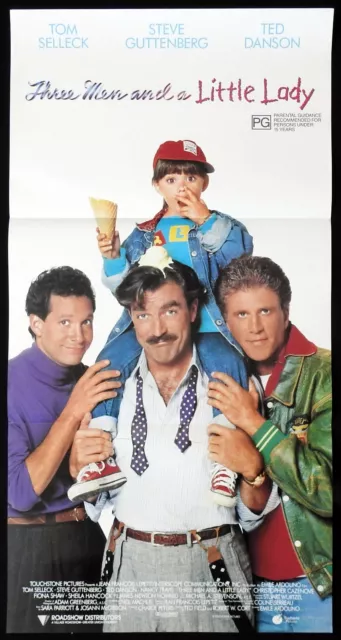 THREE MEN AND A LITTLE LADY Original Daybill Movie poster Tom Selleck Ted Danson