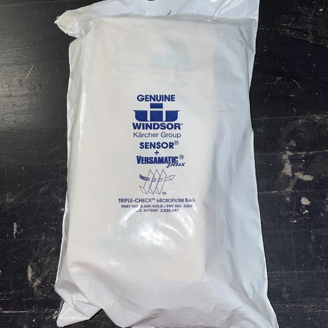 10 real Windsor Sensor Versamatic Plus Microfilter Vacuum Bags 5300 8.600-050.0