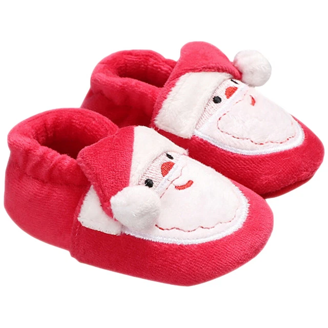 Chaussures De Bébé Noël Matériel Coton Nouveau Née Pantoufles Du Père