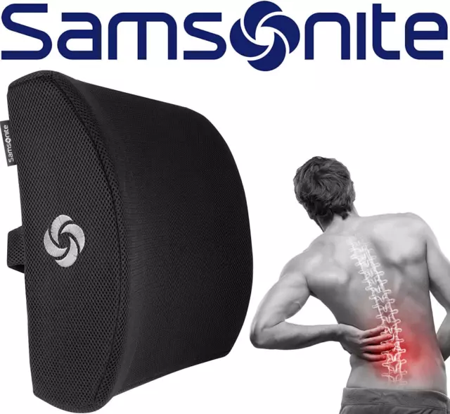Office Chair Lumbar Support Pillow Memory Foam Car Cushion Lower Back Pain Seats