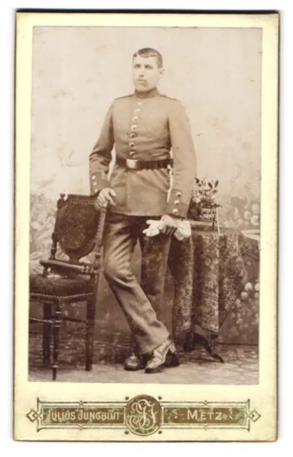 Photo Julius Jungblut, Metz, le jardinstrasse 10, Portrait de eines des soldats