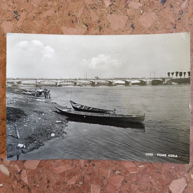 Cartolina LODI - FIUME ADDA, Animata, Viaggiata, Fg
