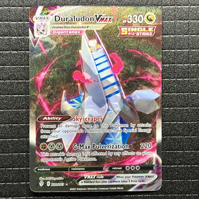 Duraludon VMAX #220/203 Evolving Skies Secret Rare Pokémon Card  Holo