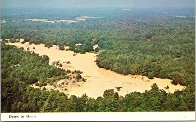 Maine Desert Freeport Aerial View Forest Mike Roberts Photo UNP VNG Postcard