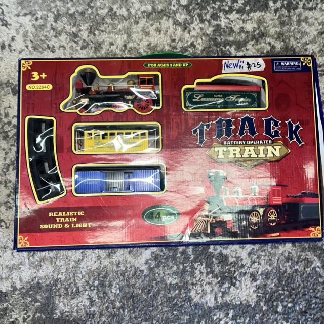 Classic Rail Train Battery Operated 44 Piece Complete W/Box