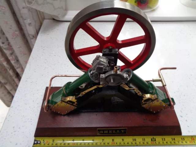 Twin cylinder diagonal live steam engine. Weighs over 5.5kg