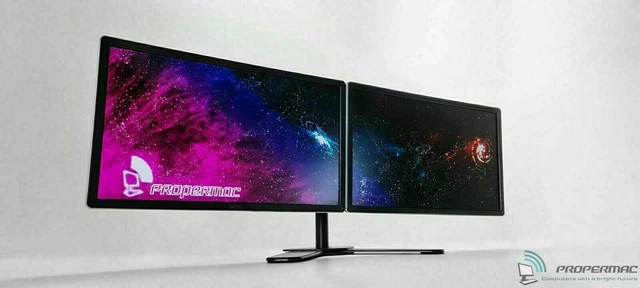 Dual Monitor bundle 48" 2x24" FULL HD 1920x1080 DVI VGA DP Dual Stand SALE