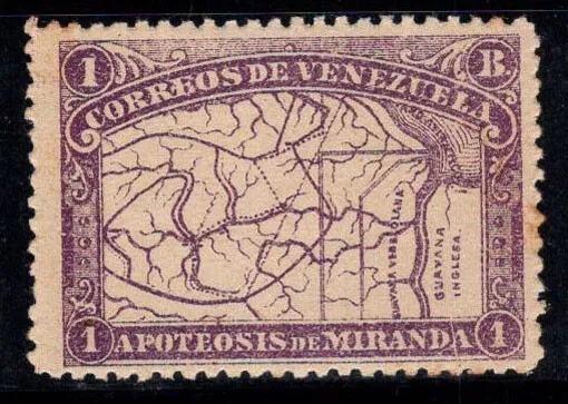 Venezuela 1896 Mi. 52 Nuovo * MH 20% 1 B, mappa