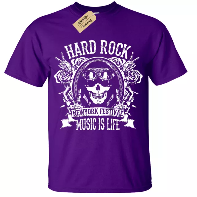 Music is Life T-Shirt Mens Band Grunge Rock Festival Cool Distressed Punk Rocker